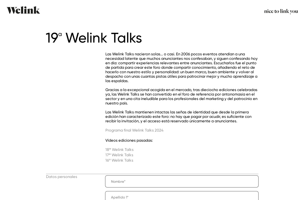 Welink — inscripcion