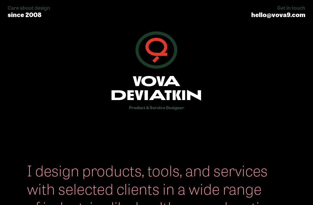 Vova Deviatkin Product And Service Designer