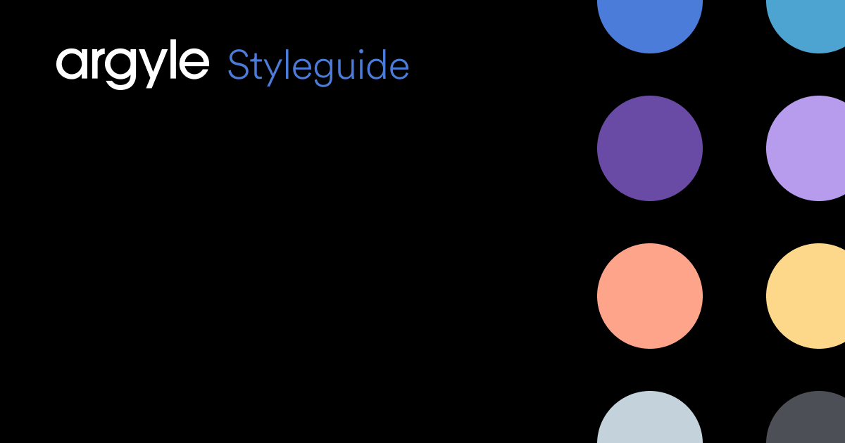 Argyle Styleguide