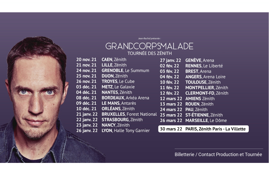 Grand Corps Malade Mesdames — Concerts Grand Corps Malade Mesdames — Concerts
