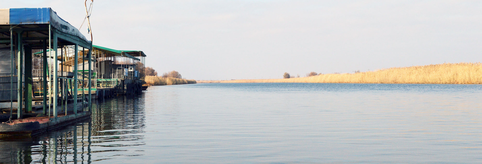 Empty water supply canal in Saratov Region, Russian Federation