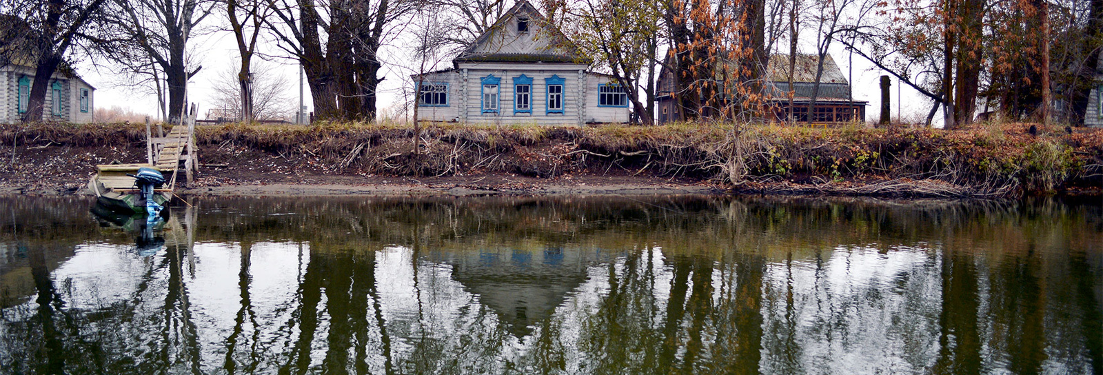 Empty water supply canal in Saratov Region, Russian Federation