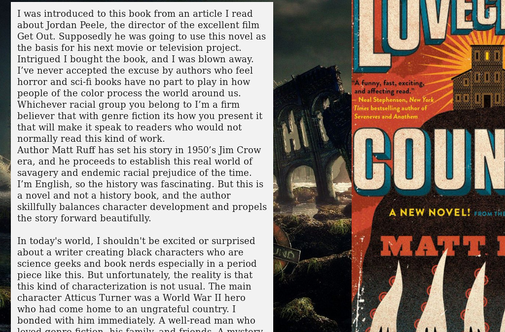 Review of Lovecraft Country by Matt Ruff