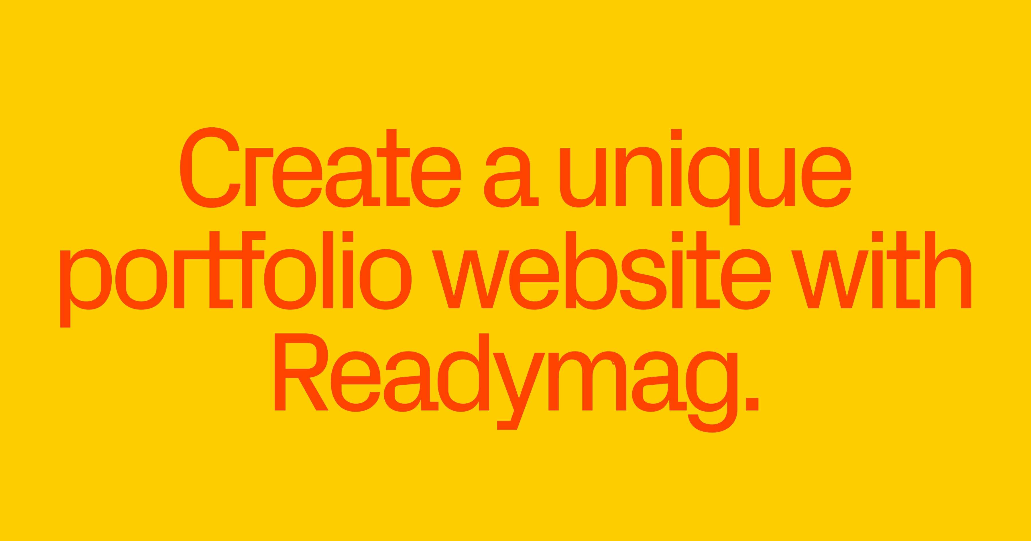 Readymag Portfolio