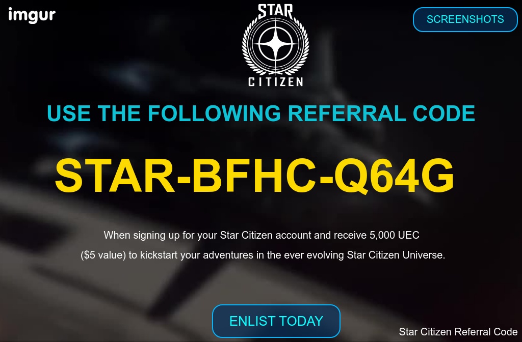 Star Citizen Referral Code STARBFHCQ64G The Best Referral Code on the Web