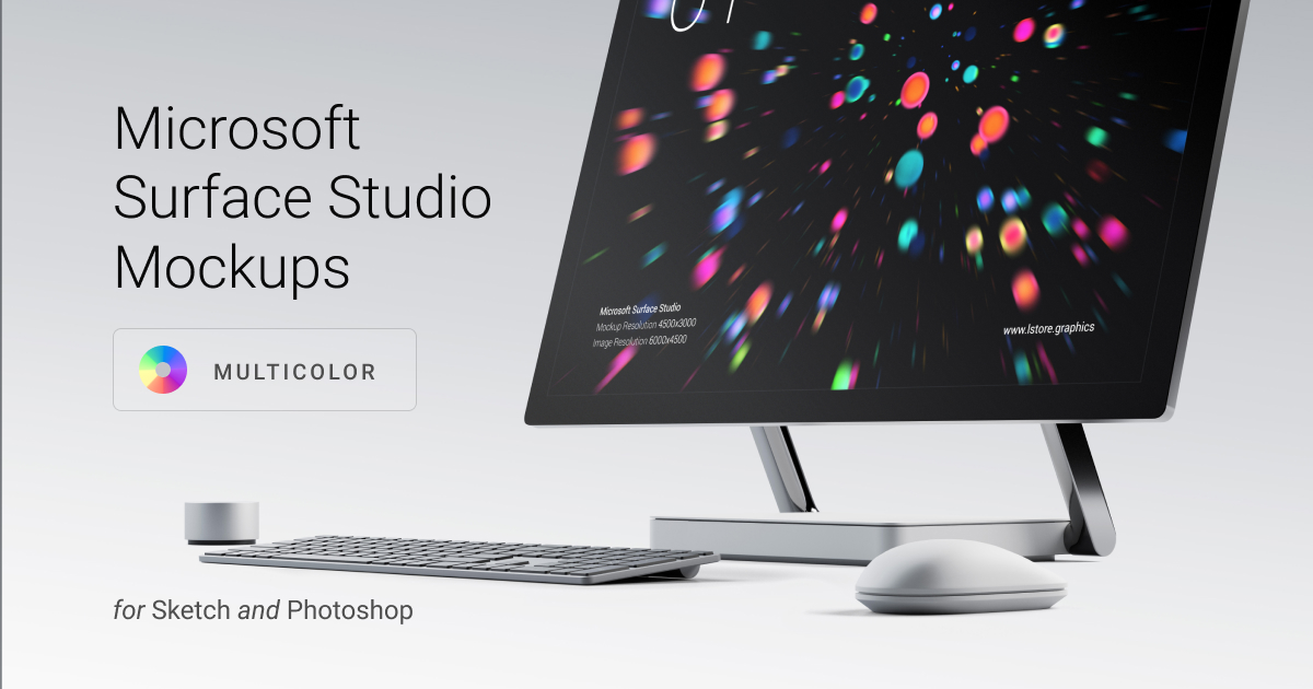 Download Presentation Kit | Microsoft Surface Studio Mockups