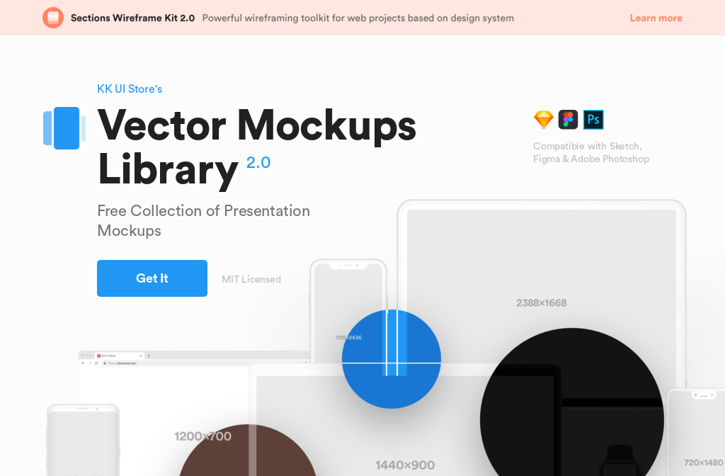 Vector Mockups Library - iPhone, iPad, Mac & Android Free Mockups for Sketch, Photoshop & Figma