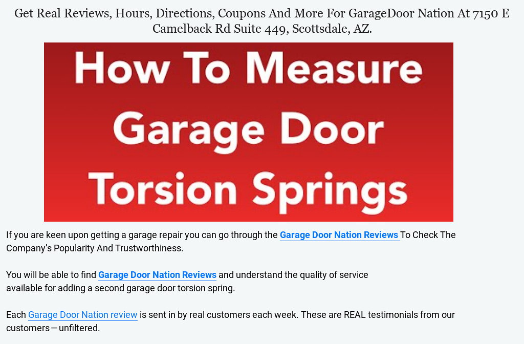 Get Reviews Hours Directions Coupons And More For Garage Door
