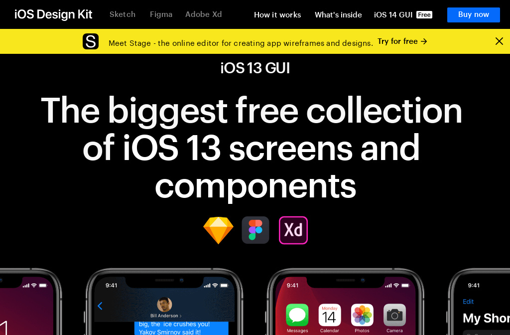iOS Design Kit – Library of iOS app templates and UI elements — iOS 13 GUI