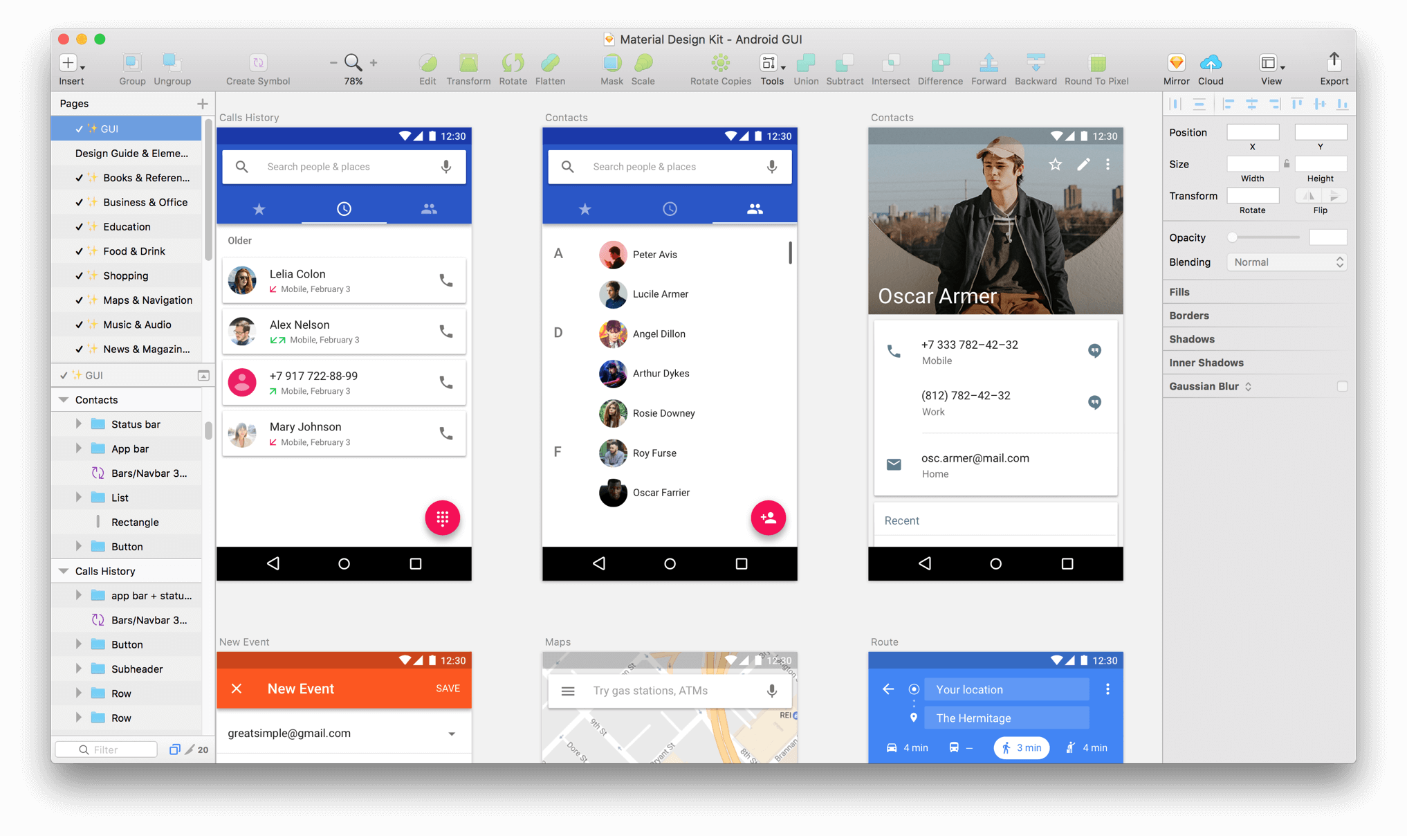 Android Gui Material Design Kit