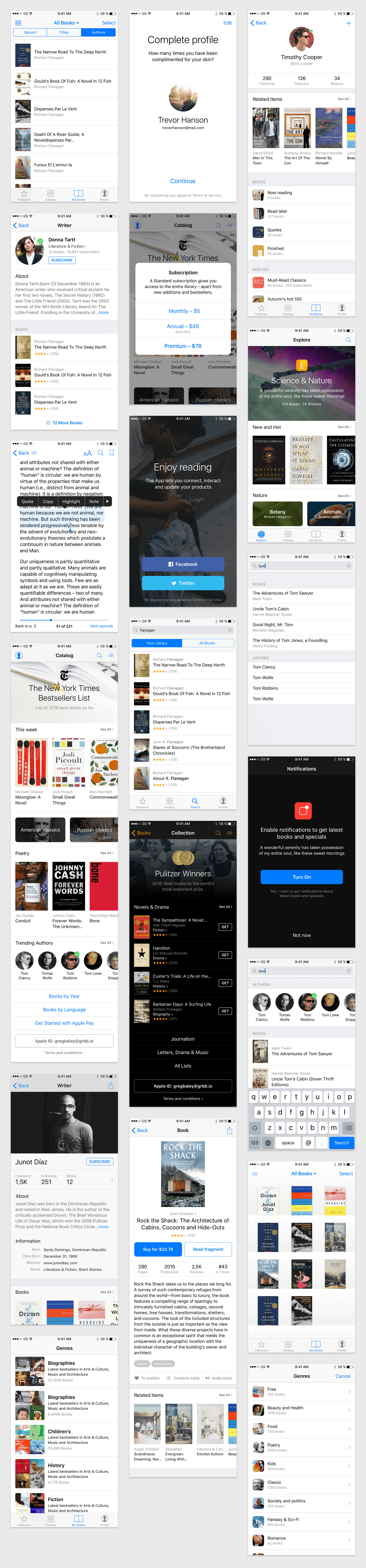 iOS Design Kit – Library of iOS app templates and UI elements