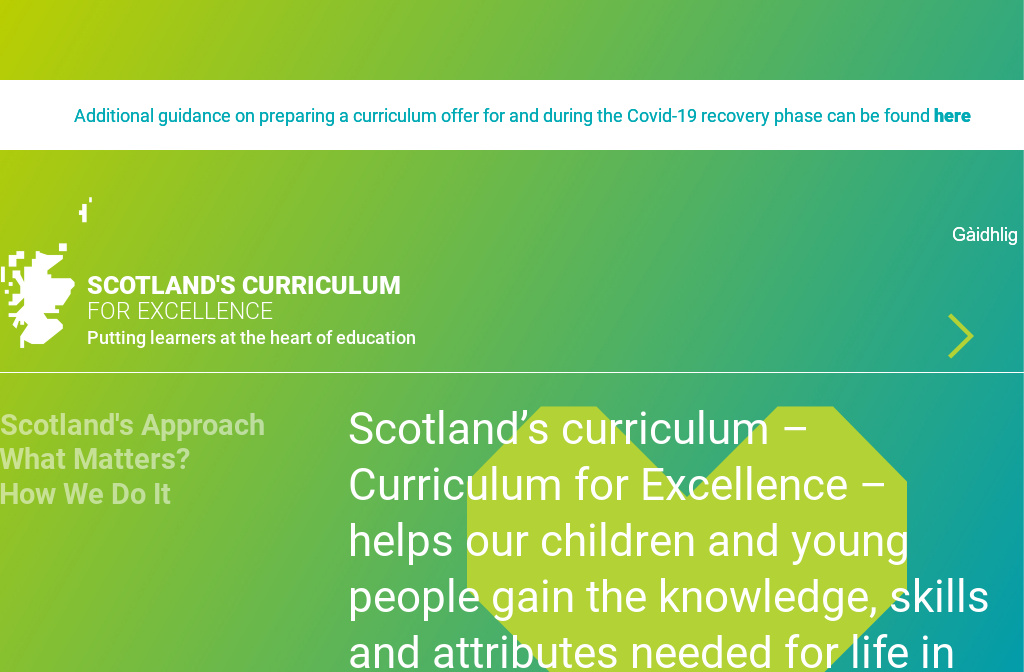 Scotland s Curriculum For Excellence