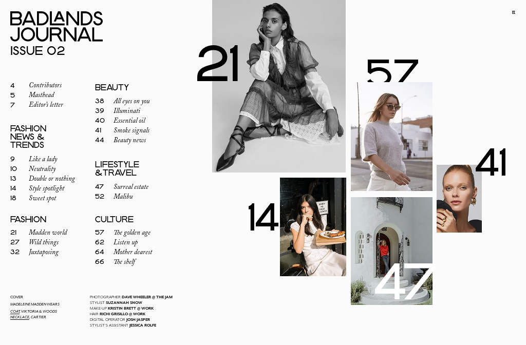 BADLANDS JOURNAL - ISSUE 2 — Contents