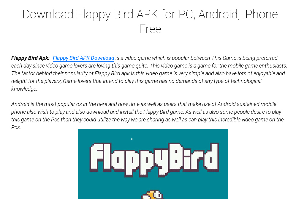 Flappy Bird Apk Free Download