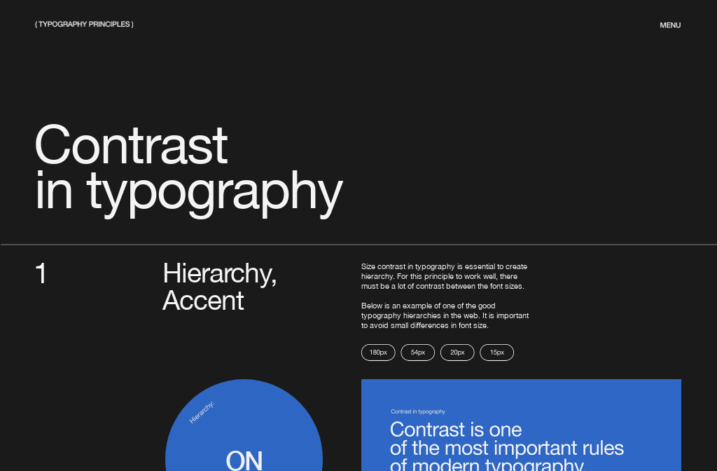 Typography Principles — Contrast
