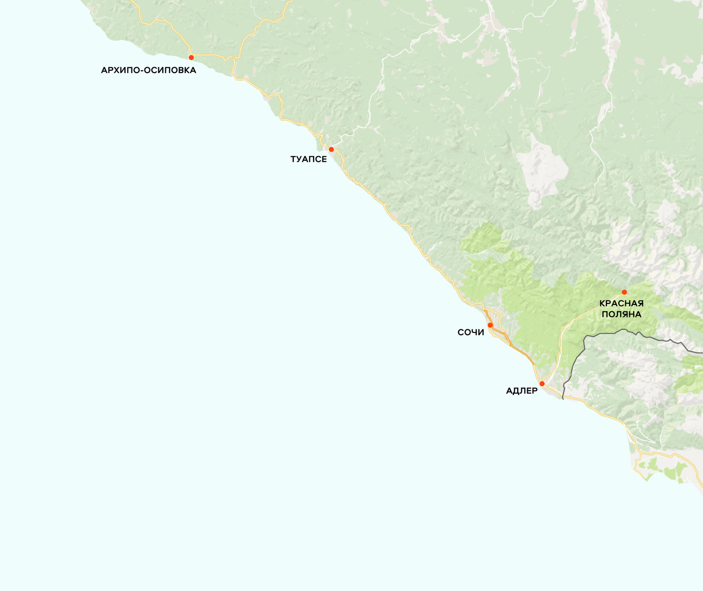 Туапсе на карте краснодарского края с городами. Карта Туапсе Сочи. Карта от Туапсе до Сочи. Карта Сочи Адлер Туапсе. Карта Туапсе Сочи побережье.