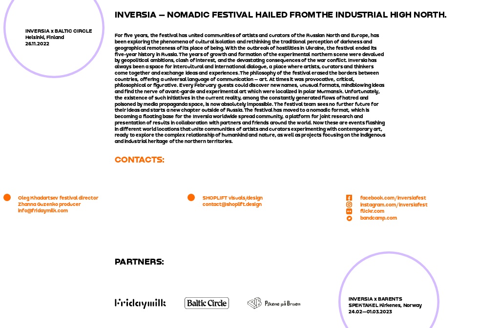 Inversia Nomadic Base — CONTACTS