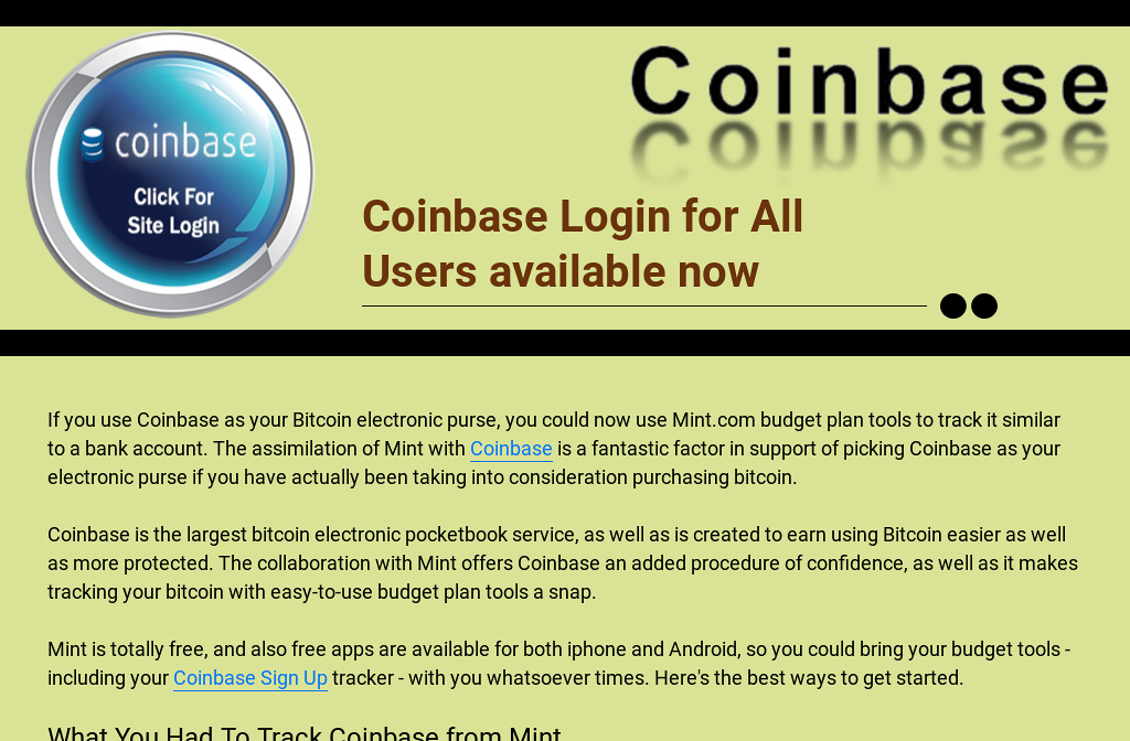 Coinbase Login For All Users Available Now - 