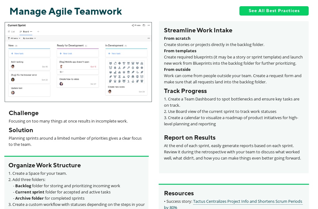 Wrike Best Practices - Manage Agile Teamwork