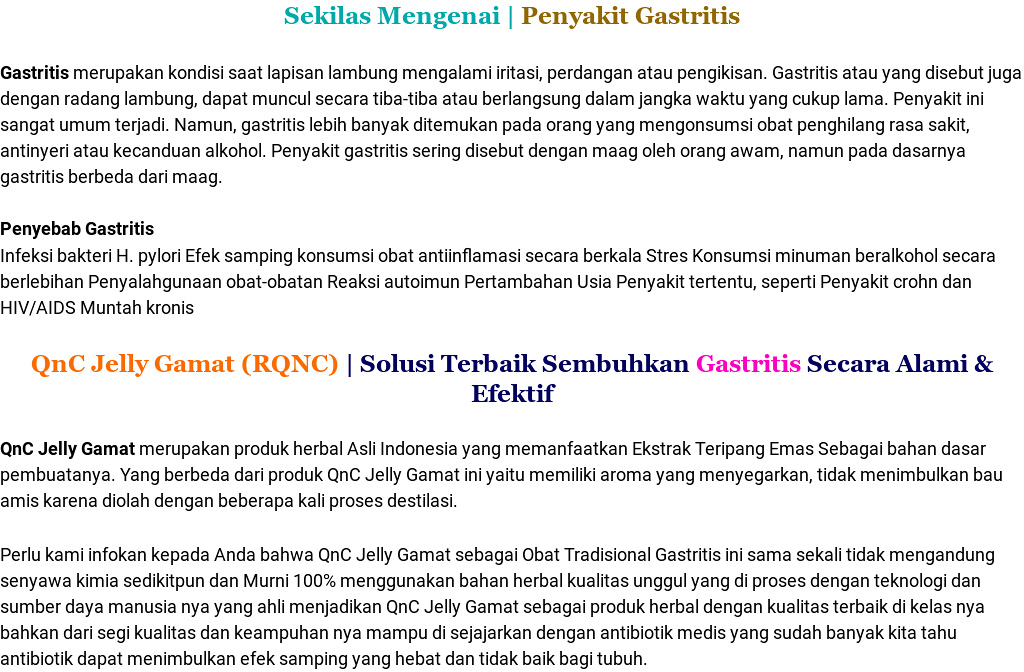 Obat Tradisional Gastritis