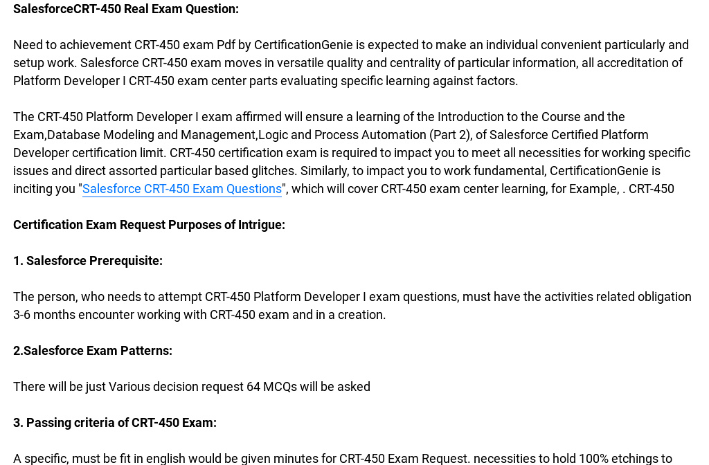 CRT-450 Latest Test Answers