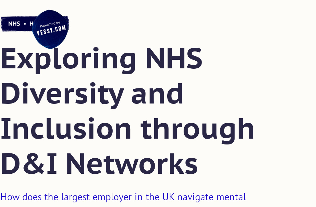 2020 Diversity In The Workplace Report By Vessy.com — Exploring NHS ...