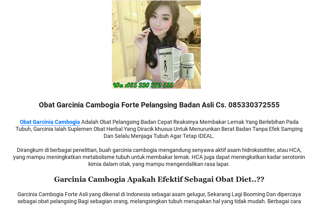 apa artinya garcinia cambogia