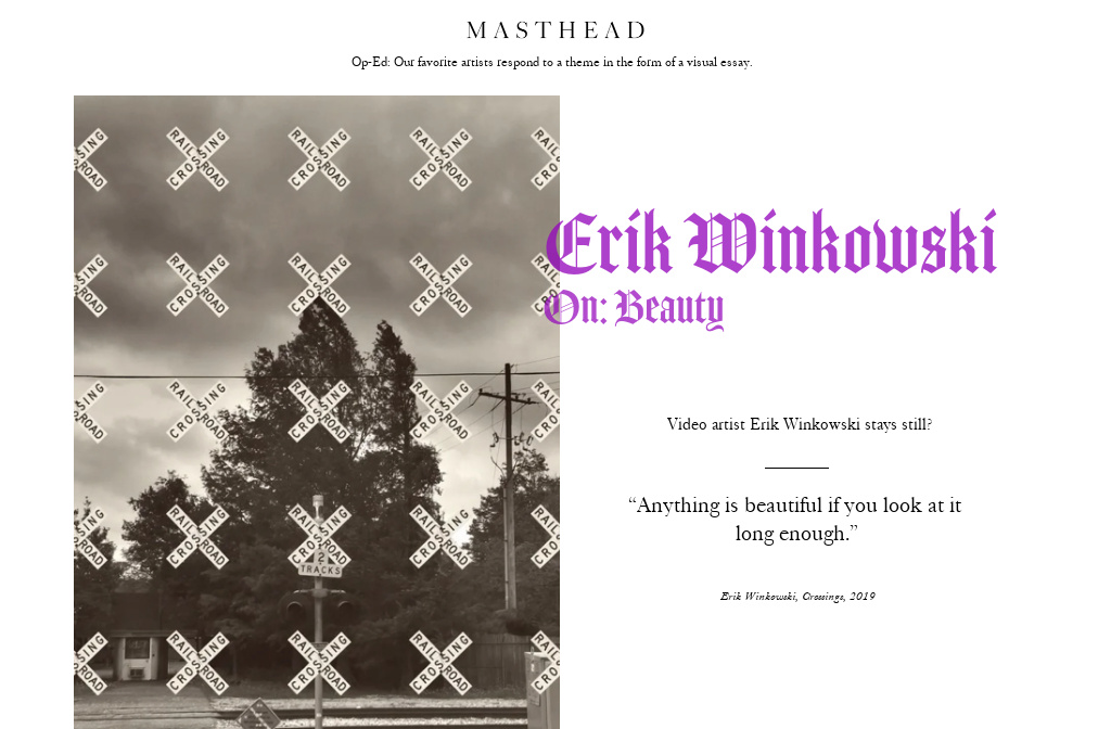 Erik Winkowski - Masthead Magazine - Op-Ed