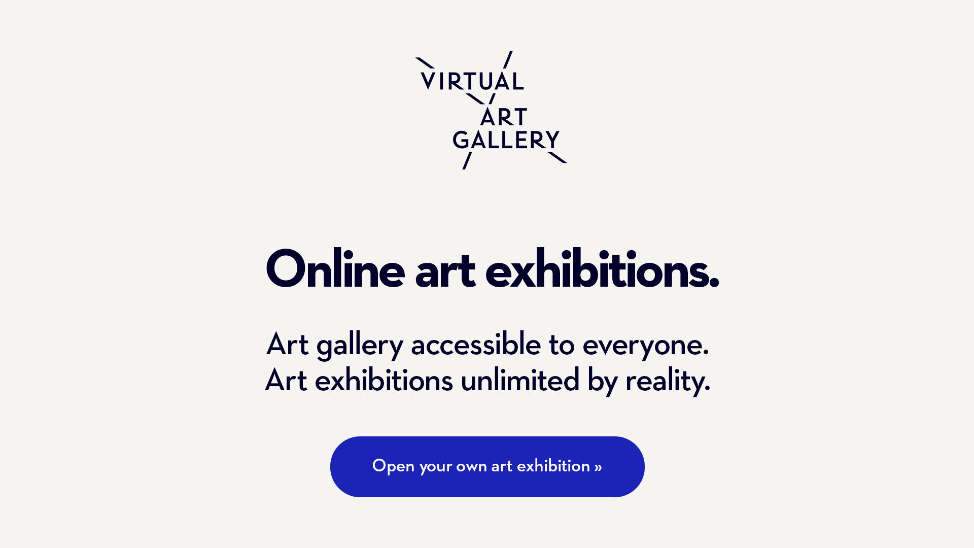Virtual Art Gallery Example exhibitions.