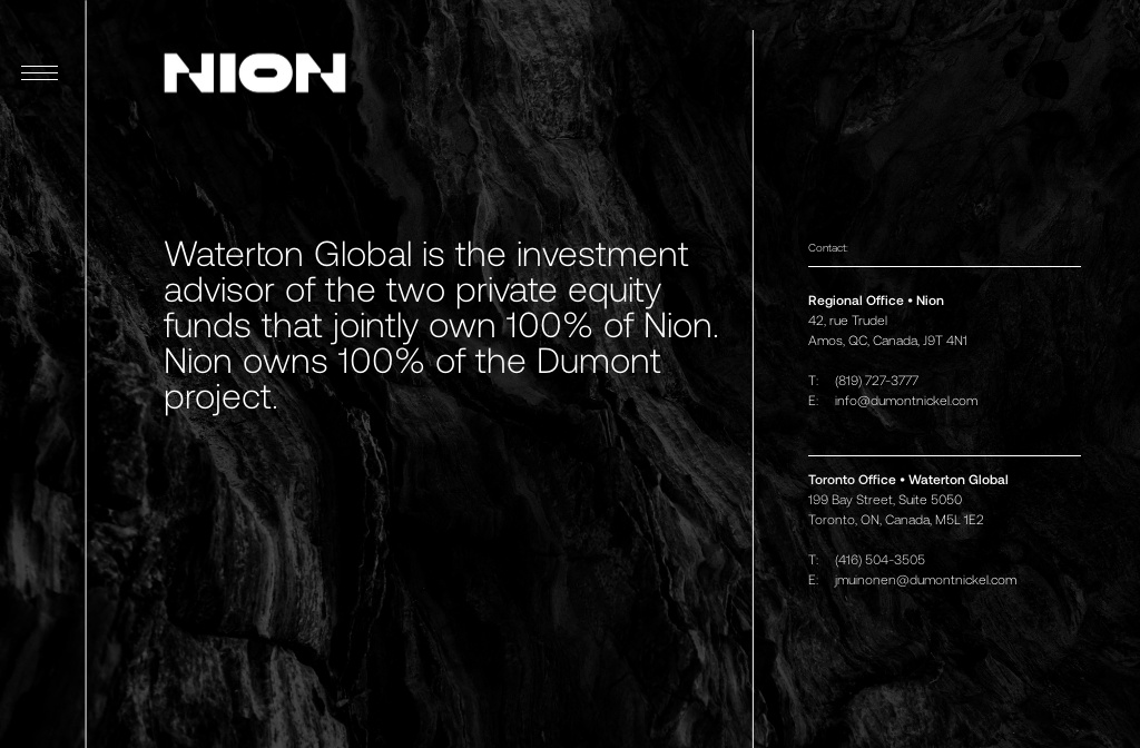 Nion Nickel — Nion Contact page