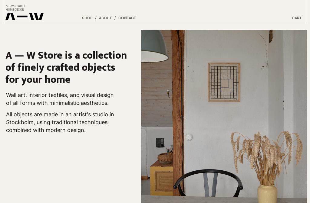 A—W Store. Home decor
