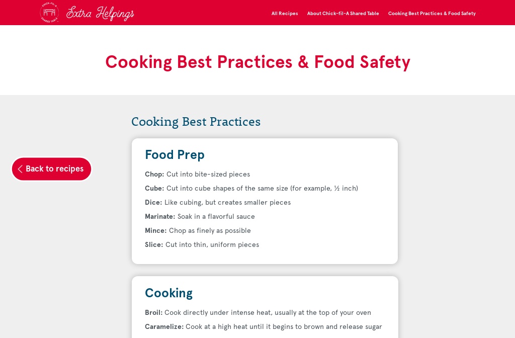 Heat Chart - Food Safety for Moms to Be